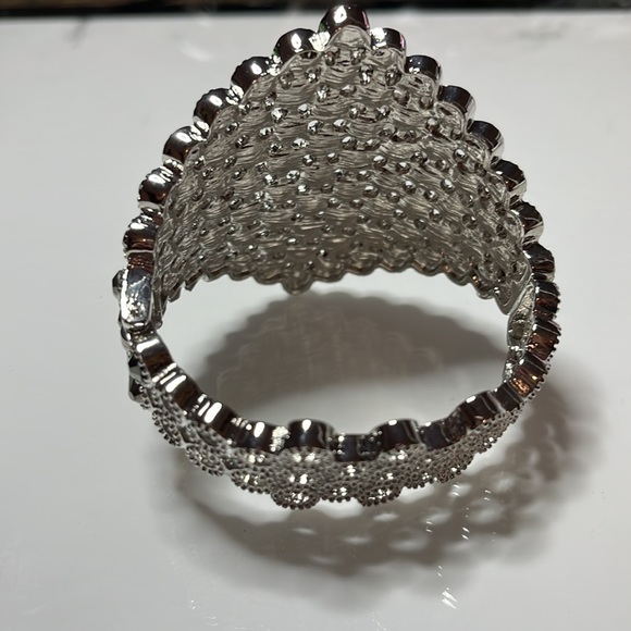 Park Lane silver and black crystal cuff bracelet - Picture 2 of 5